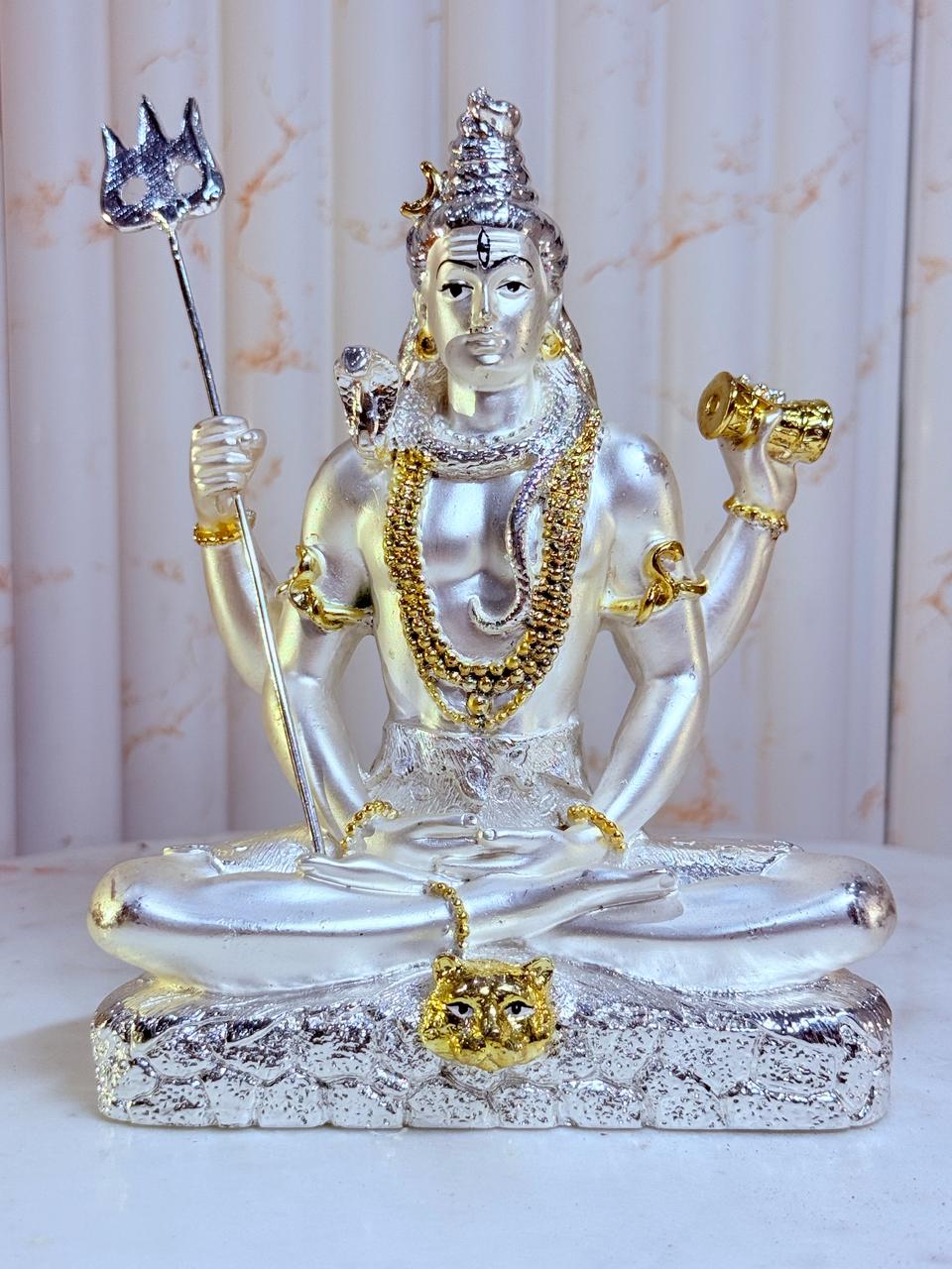 Silver Plated Lord Shiva Murti