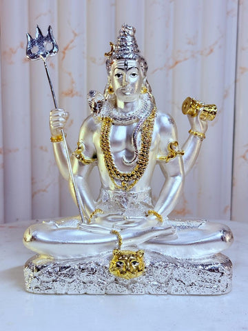 Silver Plated Lord Shiva Murti