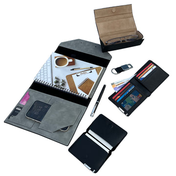 Gift Set 6 in 1 (Dairy/Passport Holder/Wallet/Specs Case/Key chain)